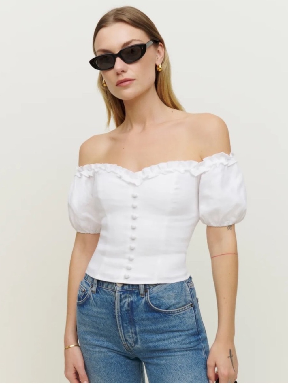NWT Reformation Kaden Linen Top (US 12)